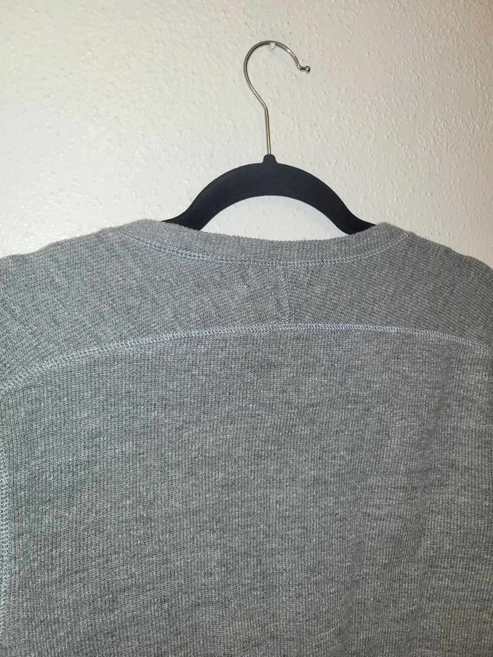 RRL Ralph Lauren Waffle Grey Thermal Long Sleeve Large Black Label